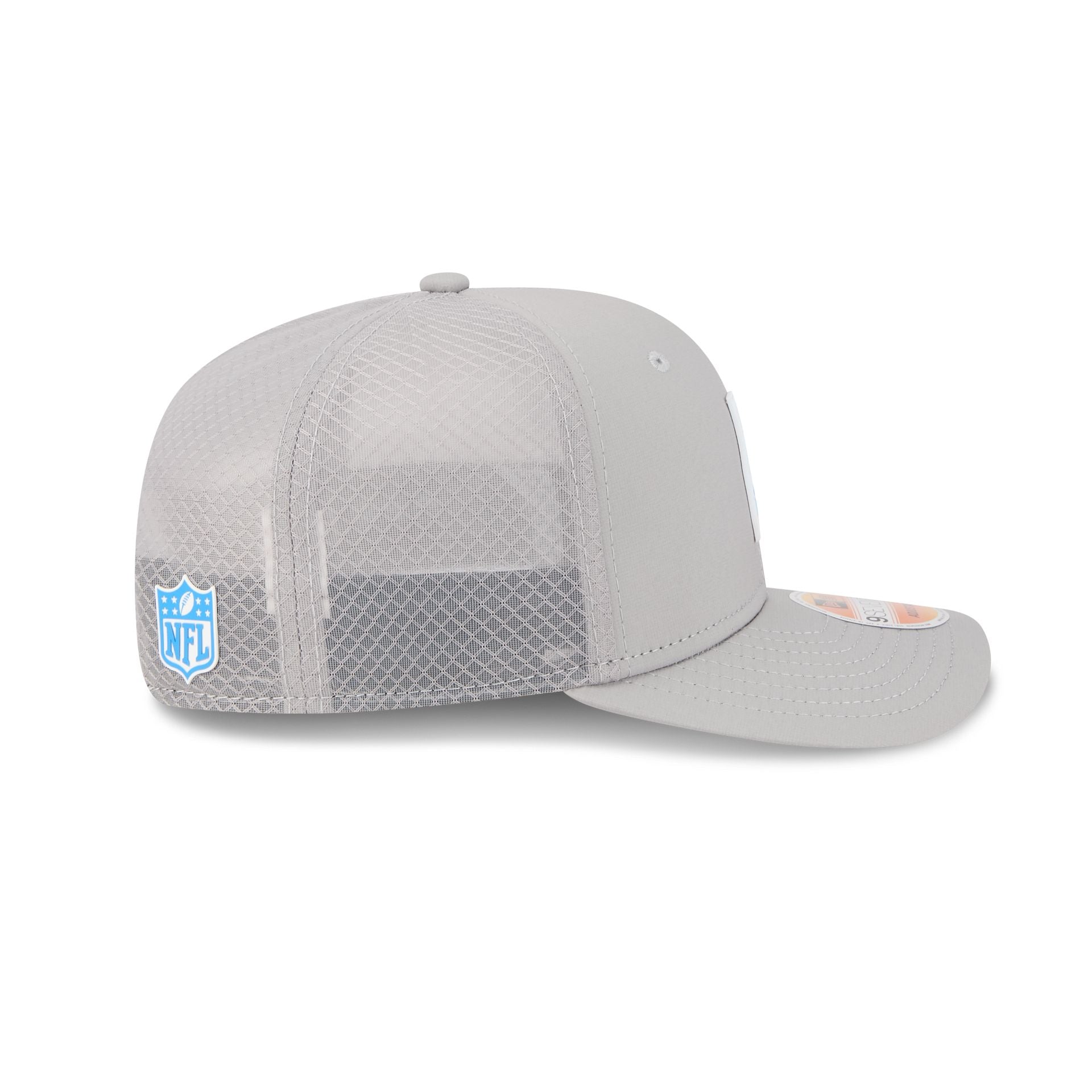 Los Angeles Chargers 2025 Sideline Hot Weather Gray 9SEVENTY Trucker Hat