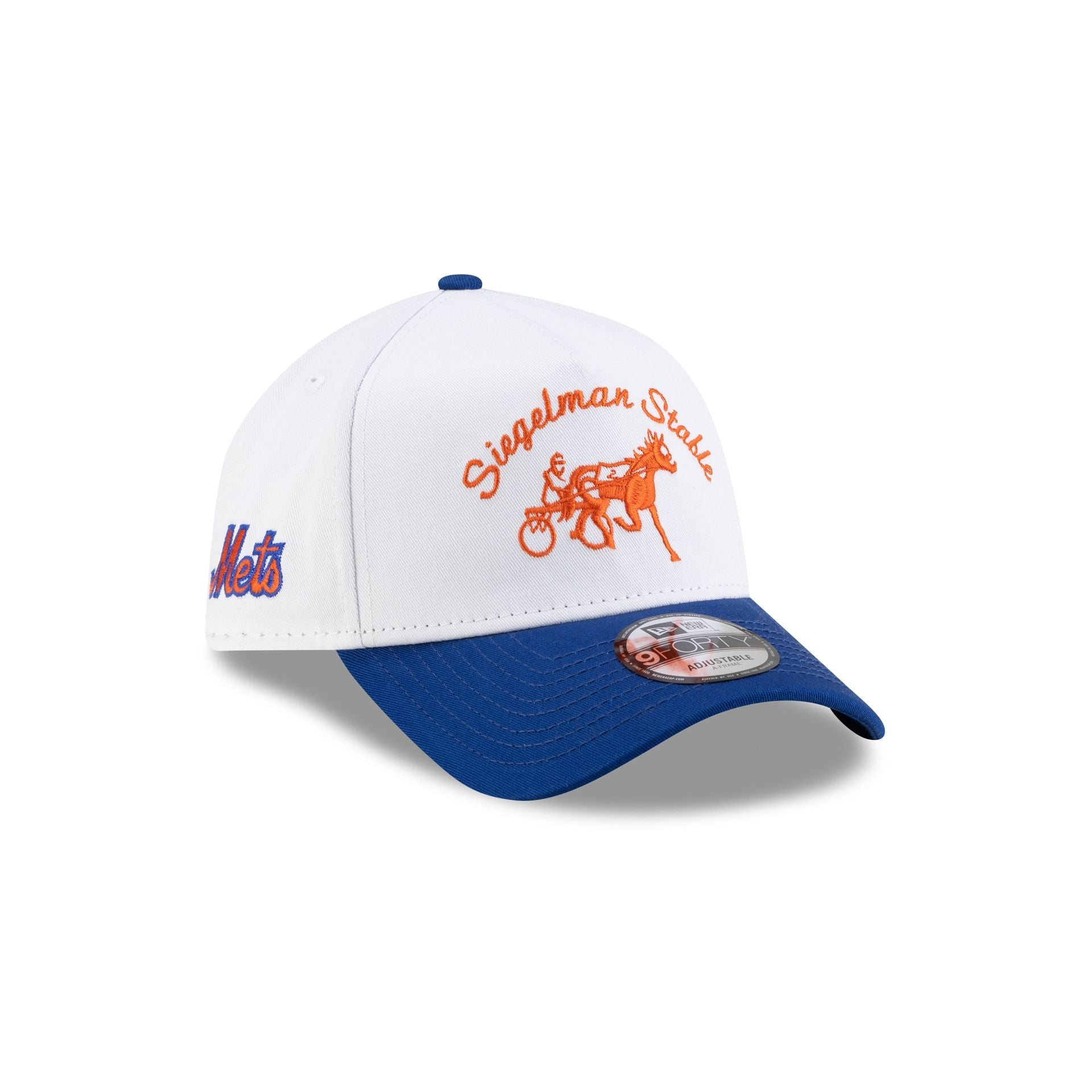 Siegelman Stable x New York Mets Blue Visor 9FORTY A-Frame Snapback Hat