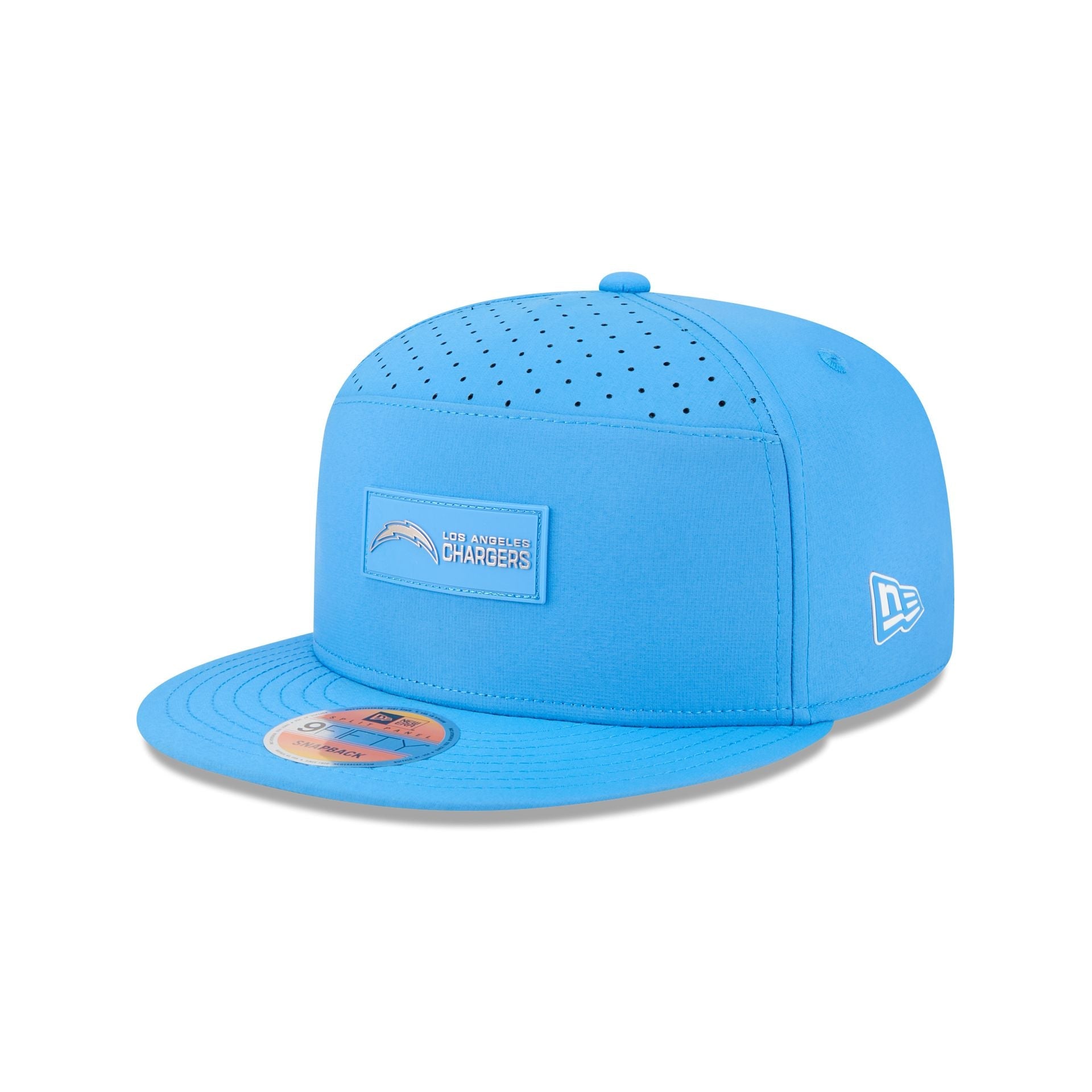 Los Angeles Chargers 2025 Sideline Hot Weather Split Panel 9FIFTY Snapback Hat