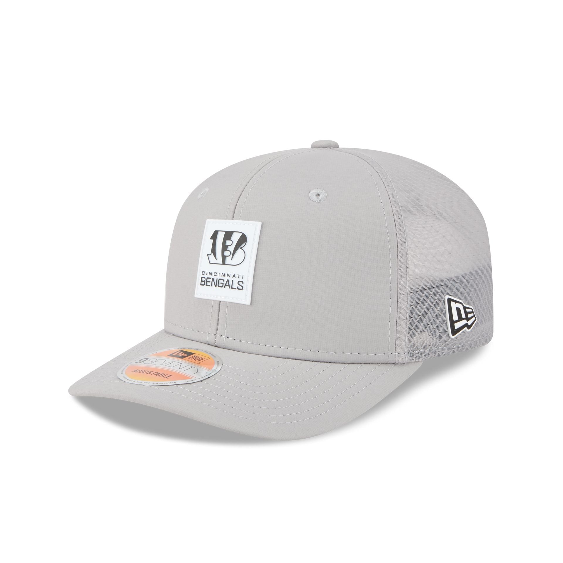 Cincinnati Bengals 2025 Sideline Hot Weather Gray 9SEVENTY Trucker Hat