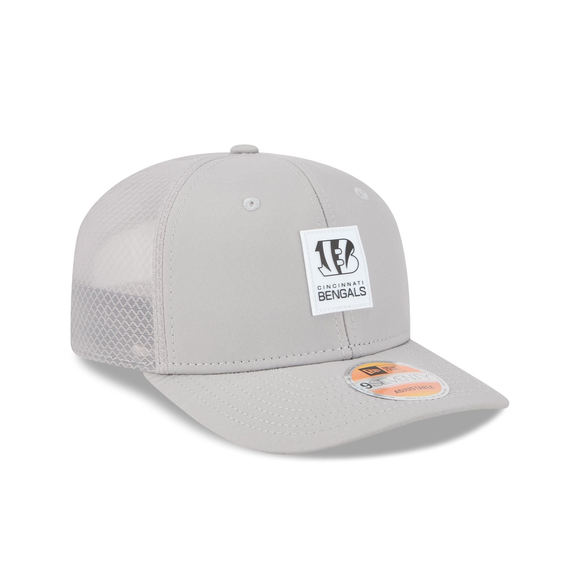 Cincinnati Bengals 2025 Sideline Hot Weather Gray 9SEVENTY Trucker Hat