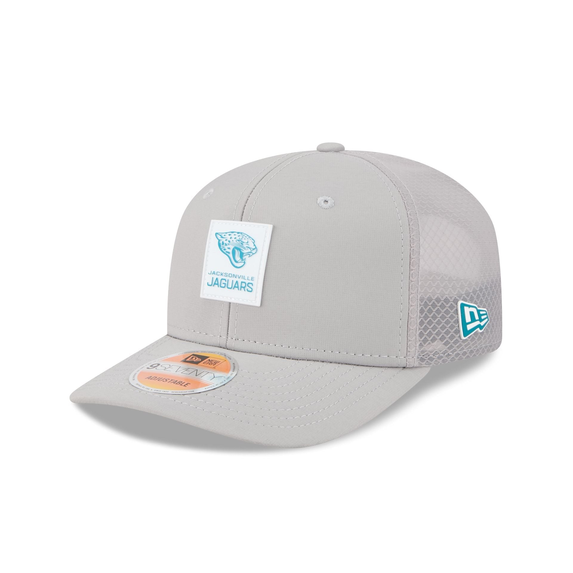 Jacksonville Jaguars 2025 Sideline Hot Weather Gray 9SEVENTY Trucker Hat