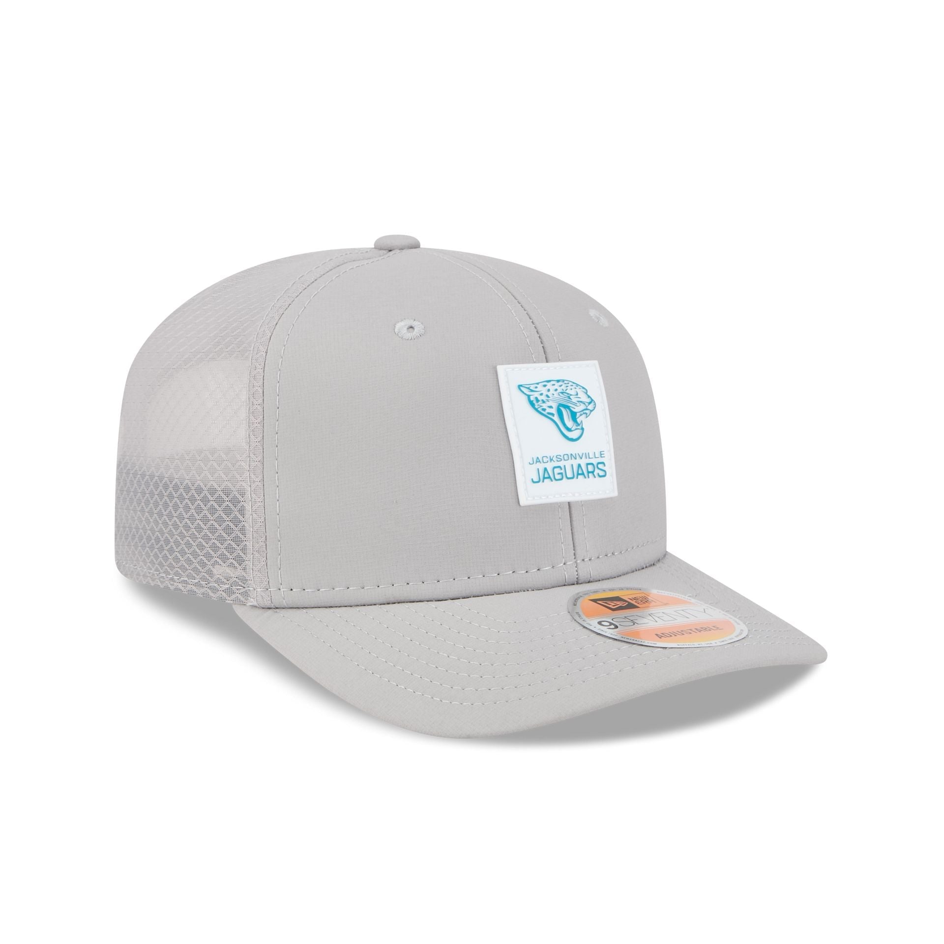 Jacksonville Jaguars 2025 Sideline Hot Weather Gray 9SEVENTY Trucker Hat