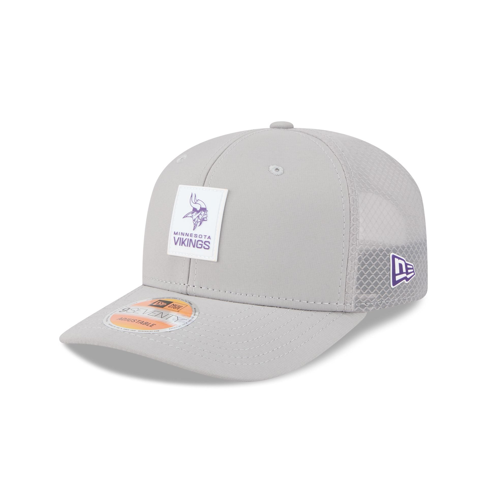 Minnesota Vikings 2025 Sideline Hot Weather Gray 9SEVENTY Trucker Hat
