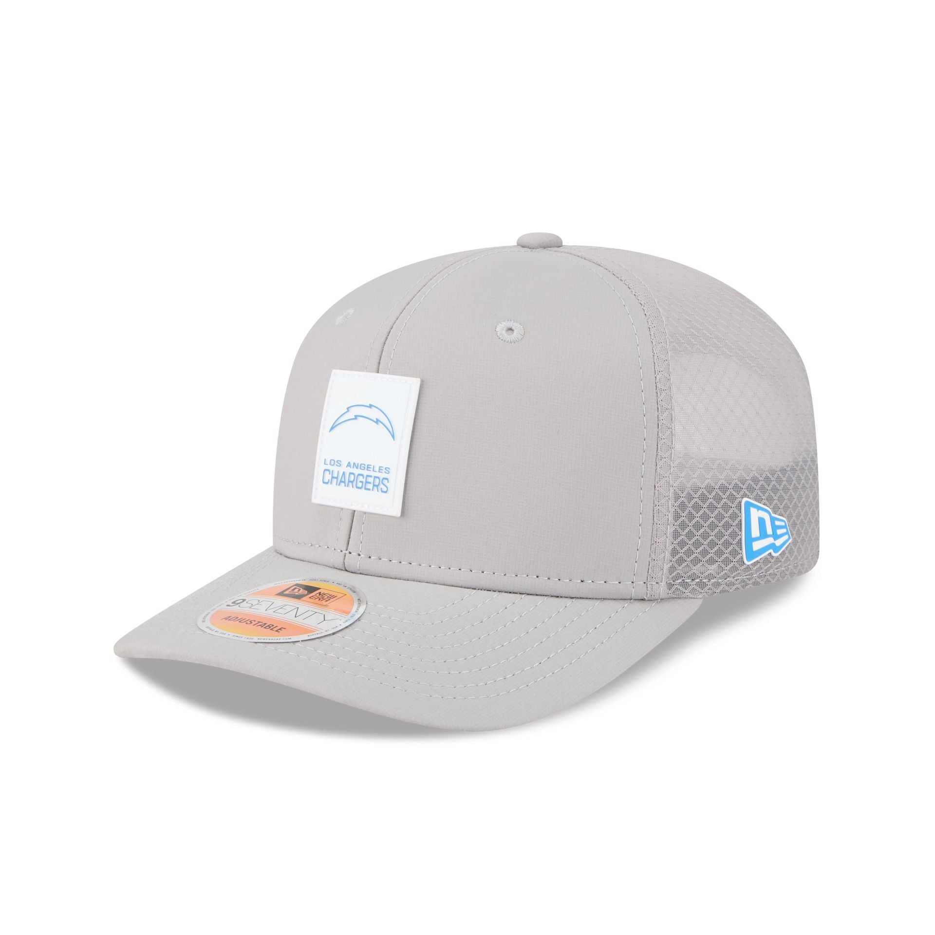Los Angeles Chargers 2025 Sideline Hot Weather Gray 9SEVENTY Trucker Hat