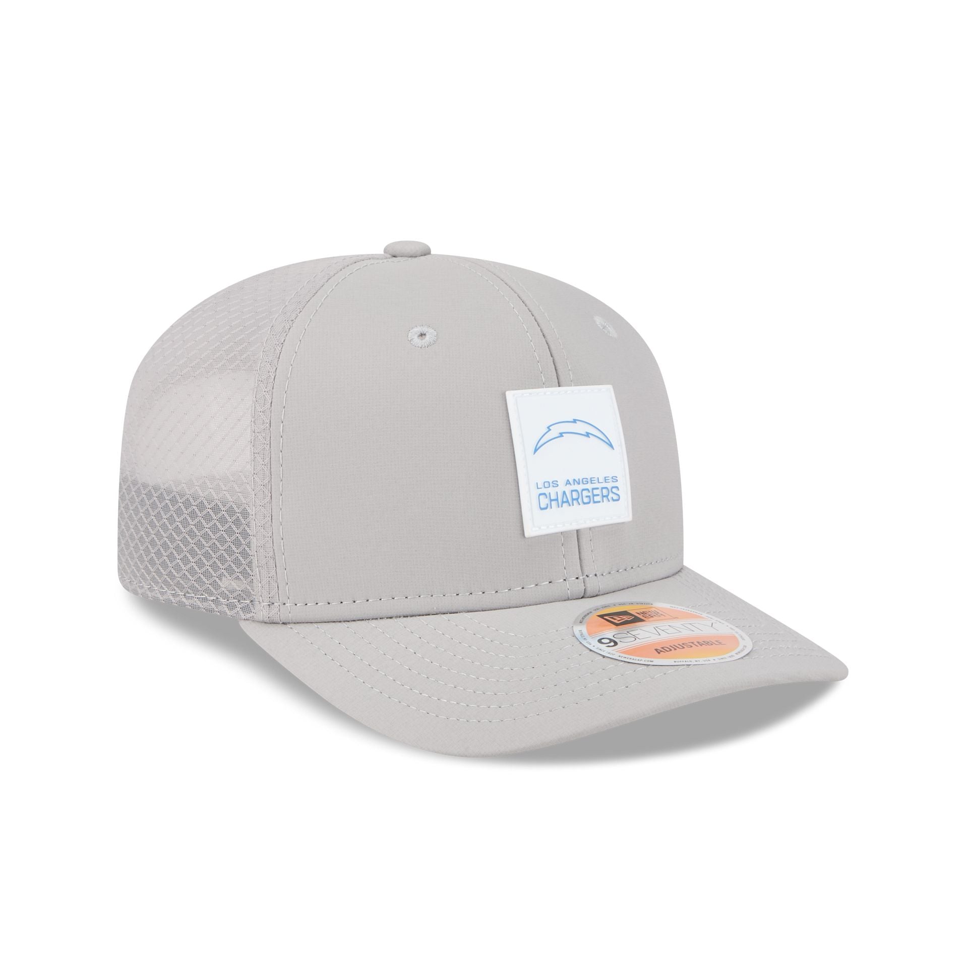 Los Angeles Chargers 2025 Sideline Hot Weather Gray 9SEVENTY Trucker Hat