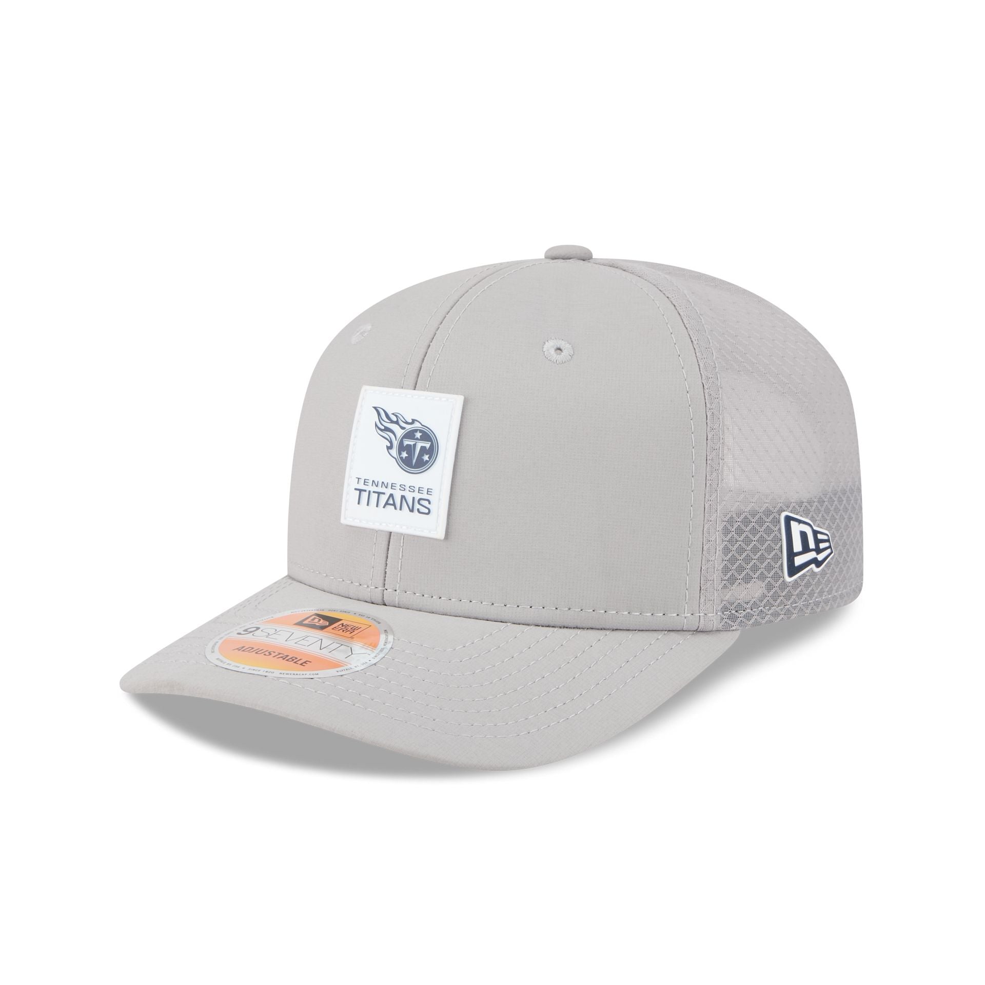 Tennessee Titans 2025 Sideline Hot Weather Gray 9SEVENTY Trucker Hat