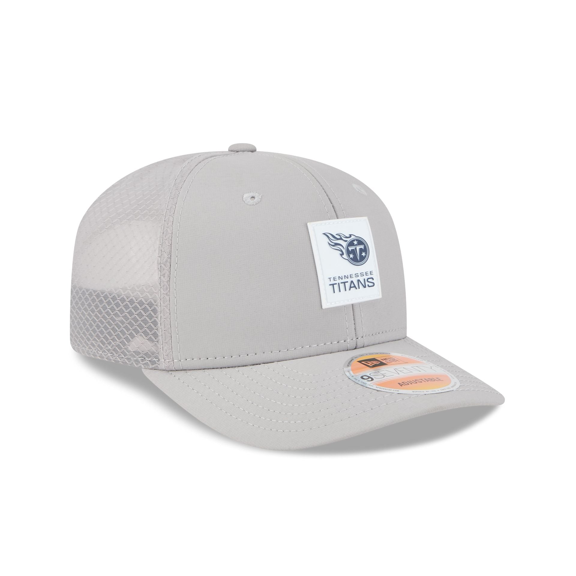 Tennessee Titans 2025 Sideline Hot Weather Gray 9SEVENTY Trucker Hat